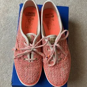 Keds Triple Lolita Tassel in coral size